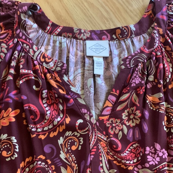 St Johns Bay NWT Lightweight Paisley Bohemian Print Dress - Picture 12 of 15